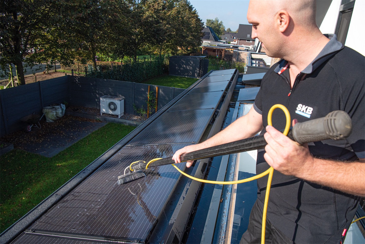 Schoonmaken zonnepanelen