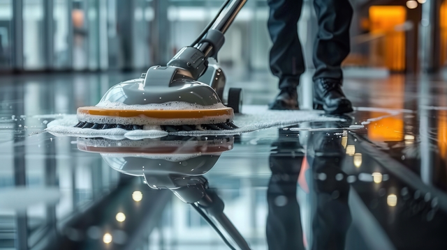 Bedrijfspand schoonmaak vloeronderhoud